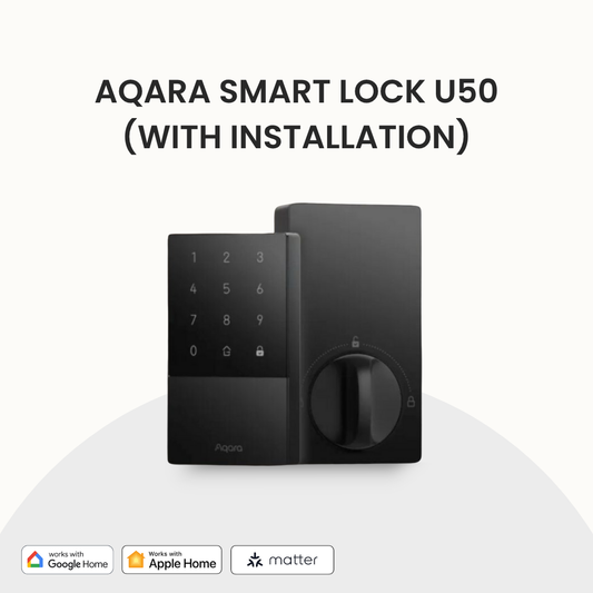 Aqara Smart Door Lock U50 (Without Finger Print, Black )