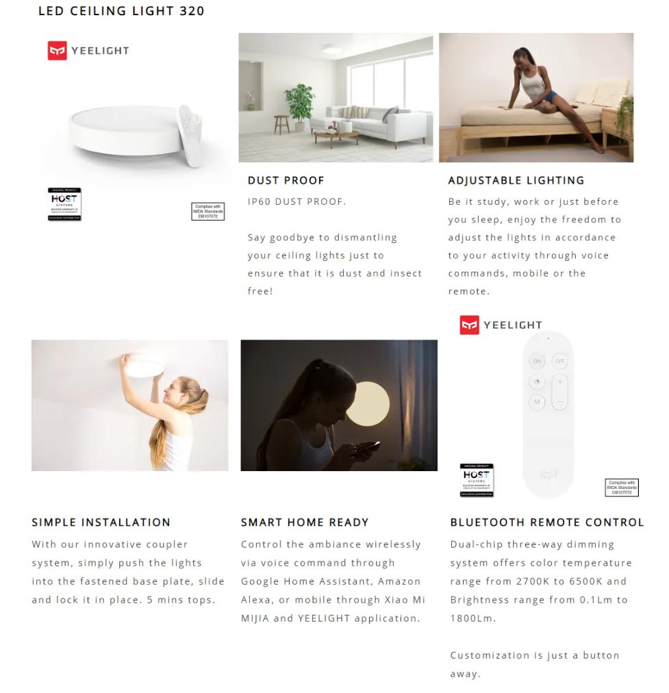 Yeelight Luna LED Smart Ceiling Light Pro