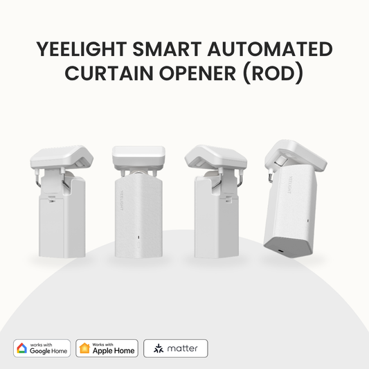Yeelight Smart Automatic Curtain Opener O1 Rod Rechargeable Battery works with Siri Shortcut, Google home and Mi home.
