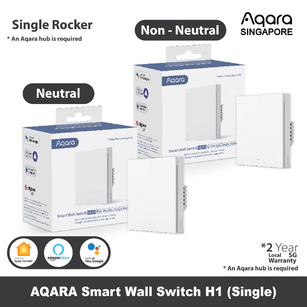 Aqara H1 Smart Wall Switch 3.0 (Single Rocker) - Techshow