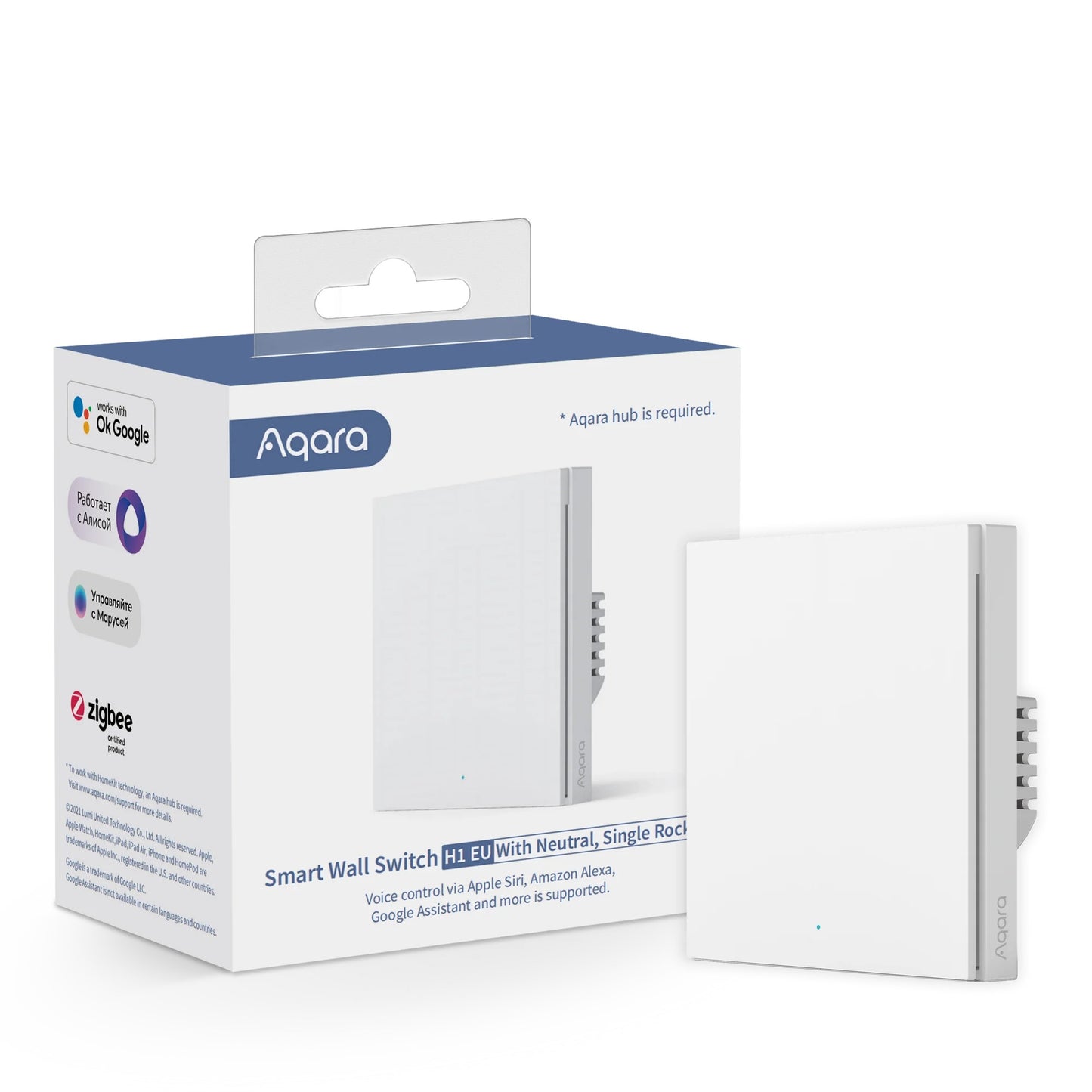 AQARA Smart Wall Switch D1 (With Neutral, Single Rocker)(CN)