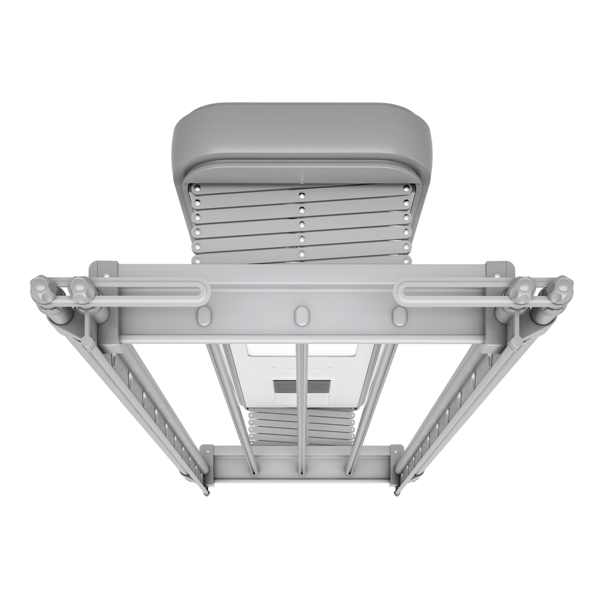 World-first automated laundry rack with 6 high-speed blowers (8m/s), 4 heaters (60°C), ionizer, dust mite repellent technology, and 50kg load capacity.