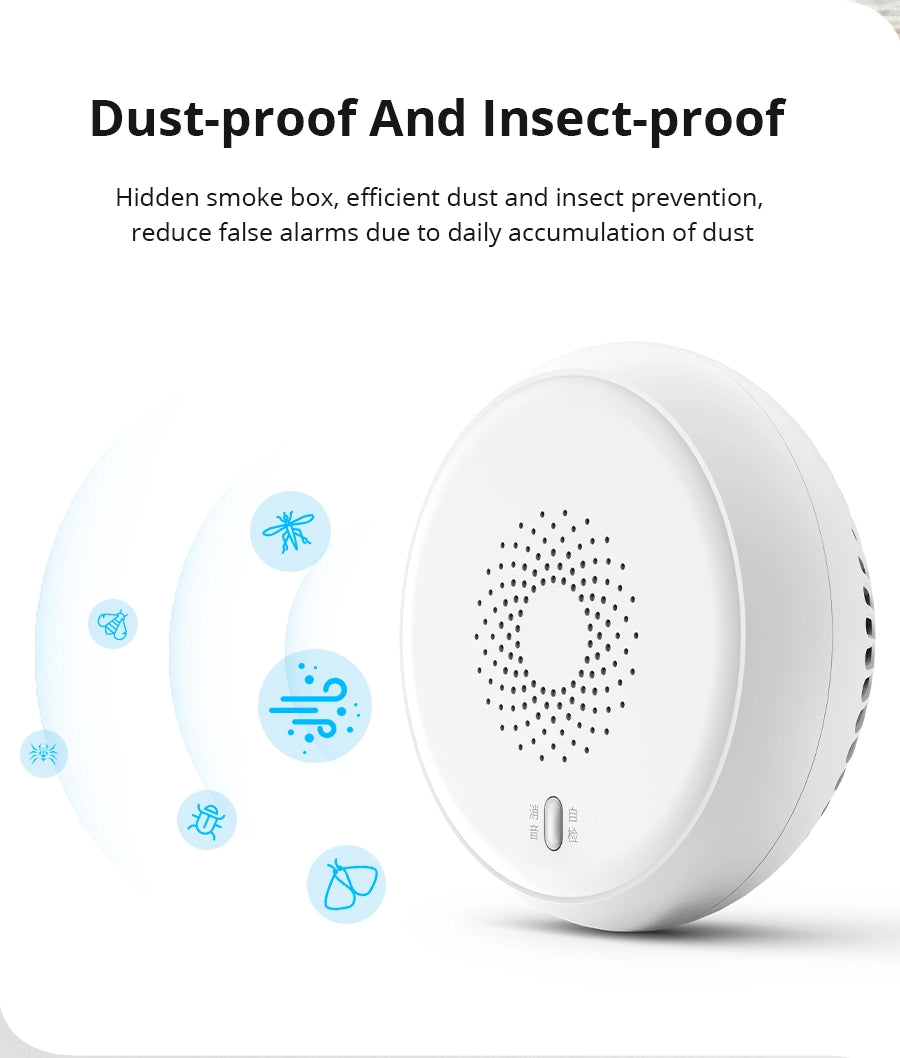 Compact design with hidden smoke box for efficient dust and insect prevention.