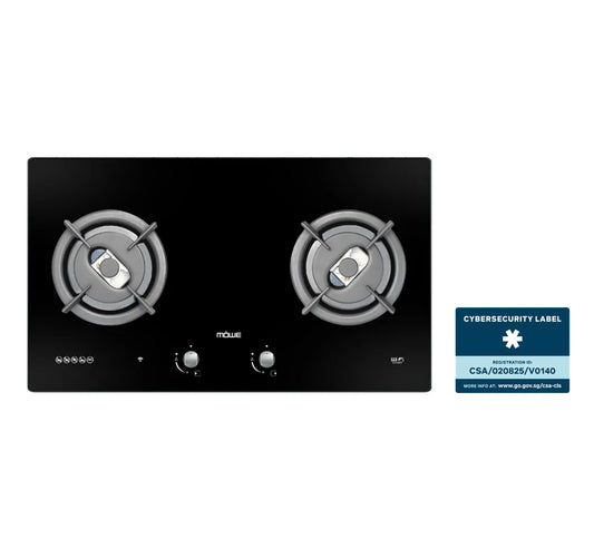 MW270G 78cm Wifi Hob with 2 Burners Glass (W780mm X D450mm )