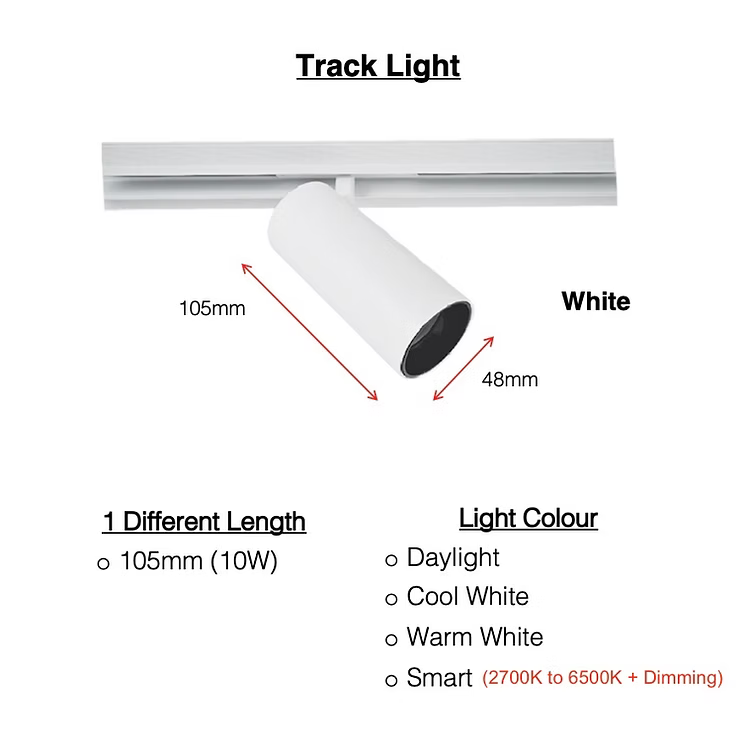 24° narrow beam spotlight module installed in a magnetic track, casting focused accent light onto a wall artwork