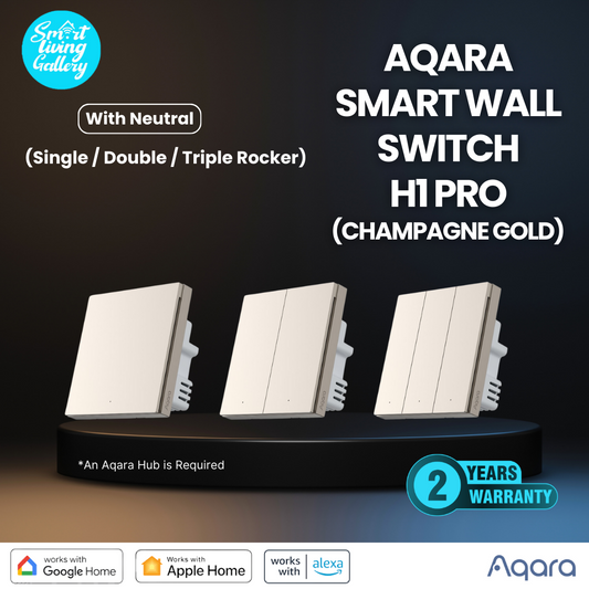 Aqara Smart Wall Switch H1 Pro (Champagne Gold)