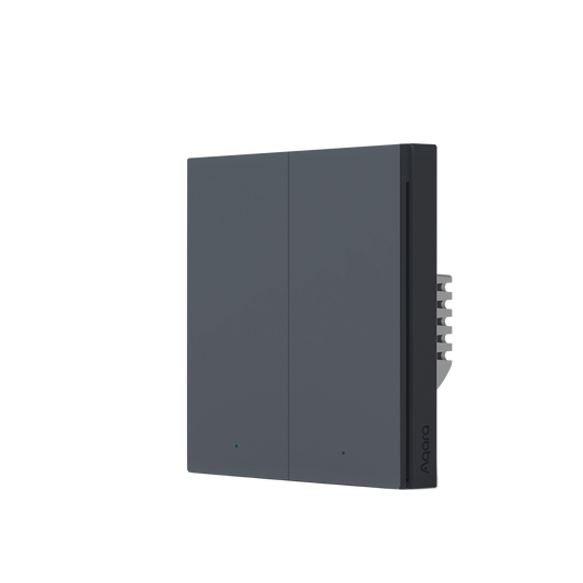AQARA Smart Wall Switch H1 (No Neutral Double Rocker) Grey
