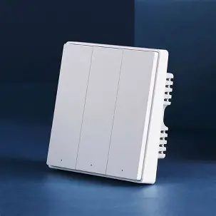 White electronic device on a dark blue background