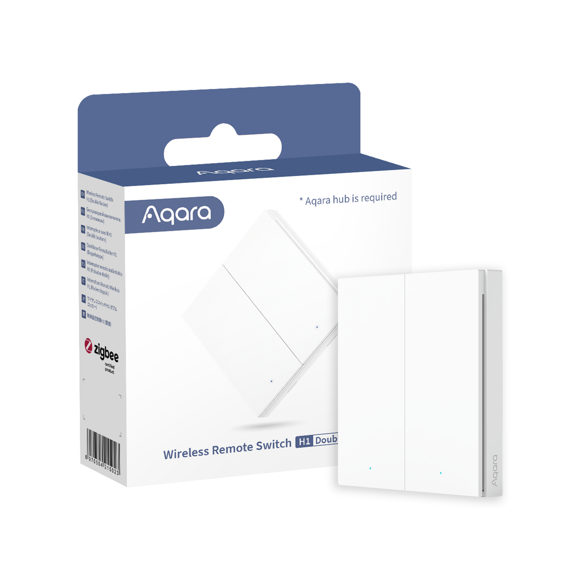 AQARA Wireless Switch H1 packaging on a white background