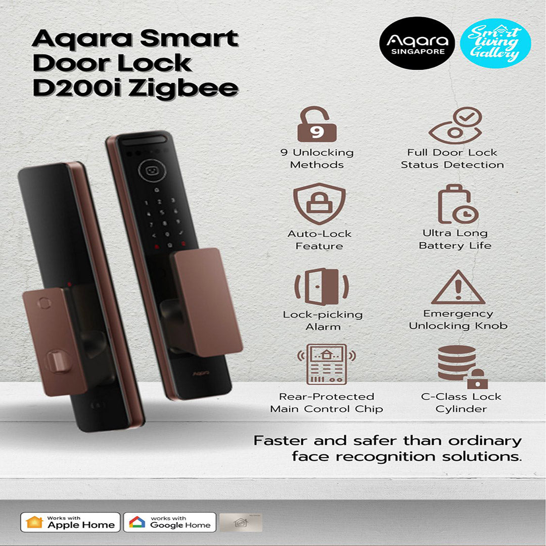 Aqara D200i Smart Door Lock (Face Unlock) – Smart Living Gallery