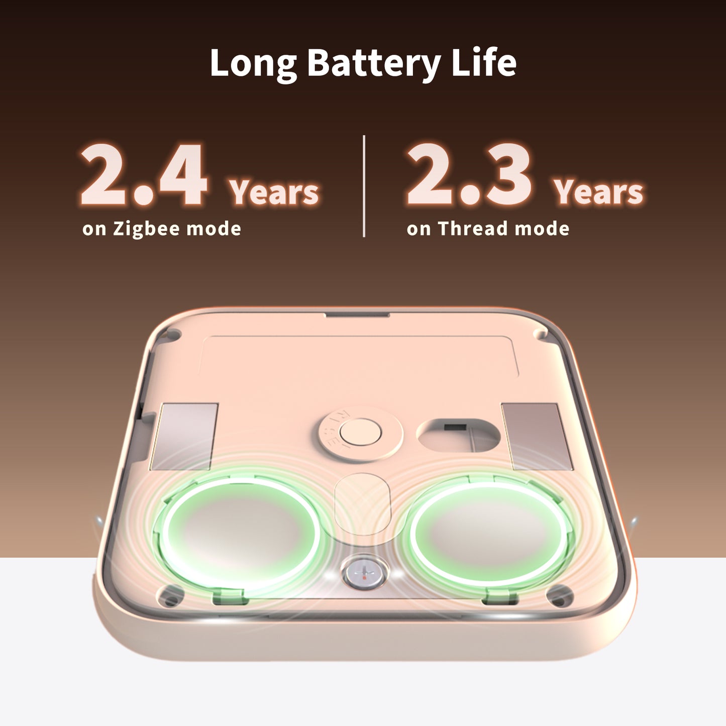 Climate Sensor W100 with battery life depending on Zigbee or Thread mode used
