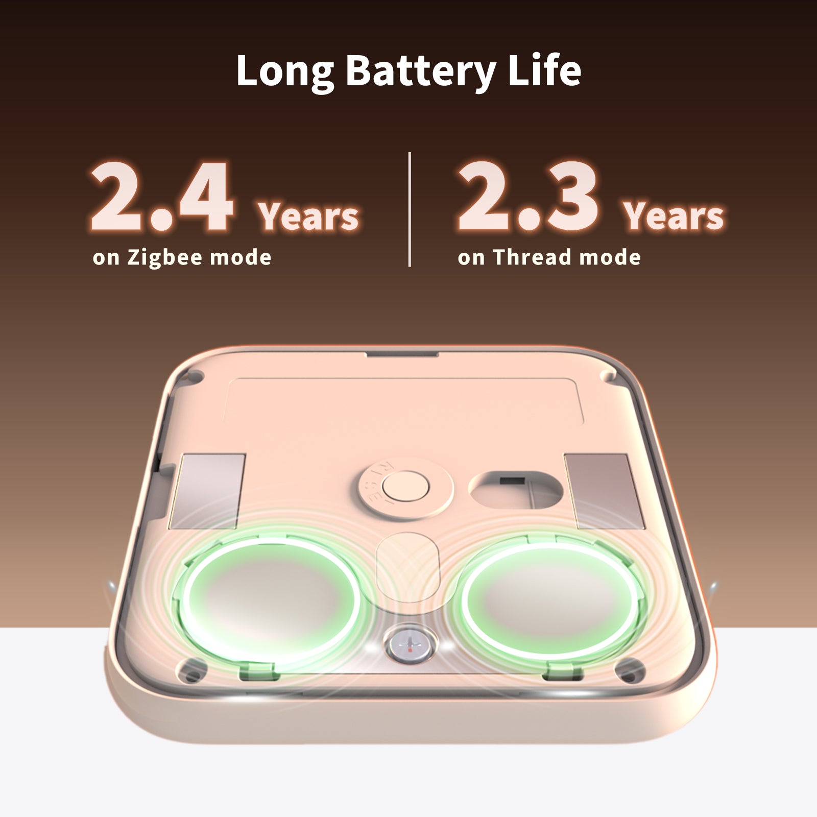 Climate Sensor W100 with battery life depending on Zigbee or Thread mode used