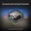 Dual Relay Module T2 with overload and overheat protection features on a dark background