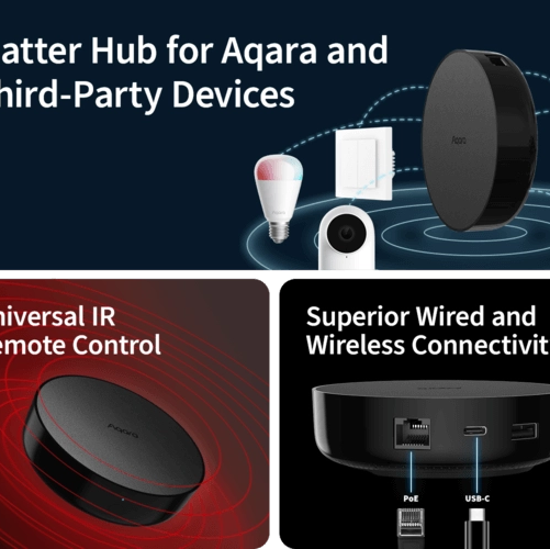 Hub 200 with connectivity features and Aqara branding.