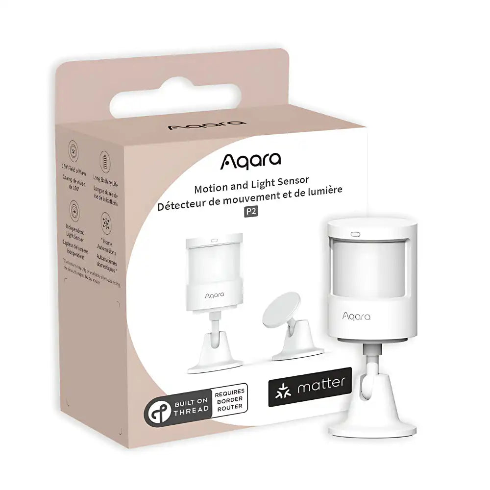 Aqara Motion & Light Sensor P2 packaging with product display