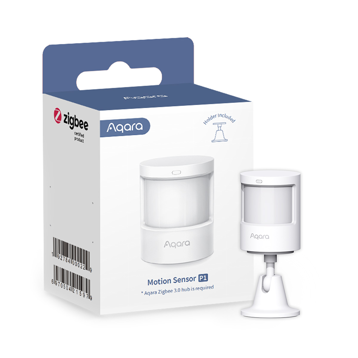 Motion Sensor P1 packaging with Aqara branding on a white background