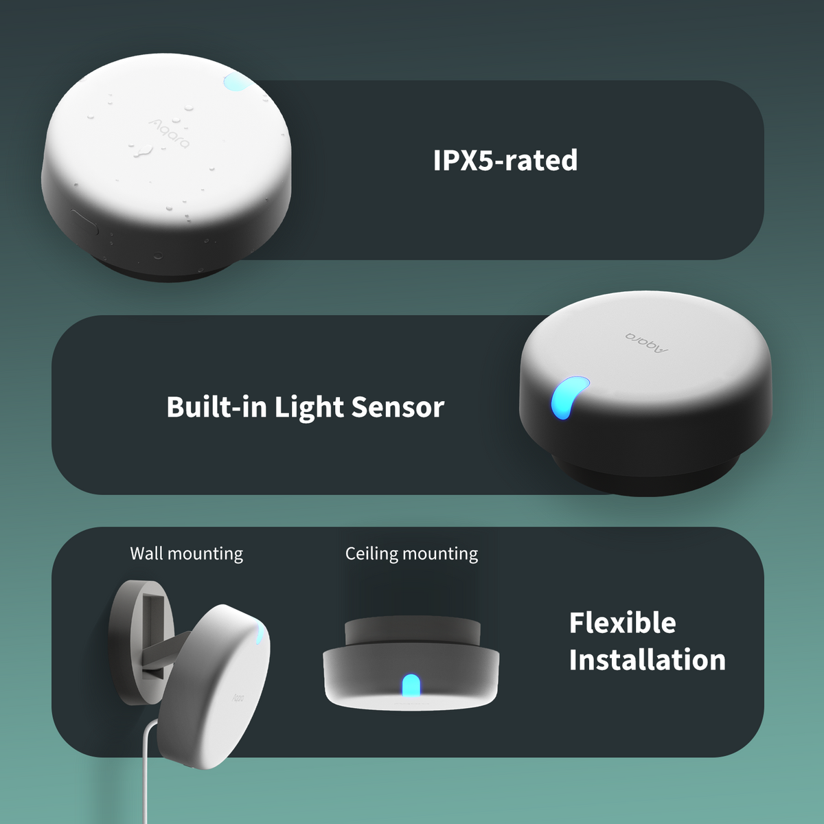 Up to 30 customizable detection zones via app for room segmentation