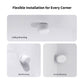 Ceiling, wall, and corner mounting options for a Presence Sensor FP1E on a white background.