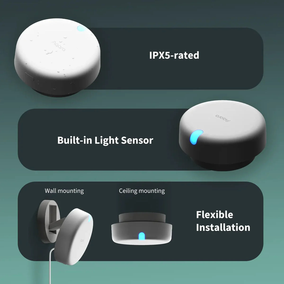 Up to 30 customizable detection zones via app for room segmentation