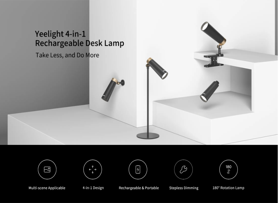 Yeelight 4-in-1 Rechargeable Desk Lamp (CLEARANCE)