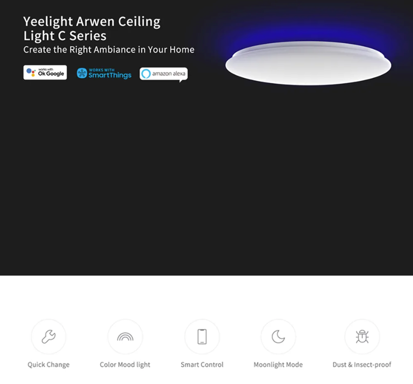 Yeelight A-Series Ceiling Light 45cm (CLEARANCE)