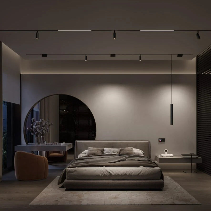 Defined by its sleek, black anodized aluminum grille, the Aqara H1 Pro Recessed Track Grille Light (12 Lights, 12W) delivers a refined, contemporary aesthetic. The precision-engineered housing integrates 12 individual light points in a linear array, offering a clean, architectural look that complements modern commercial and residential spaces.