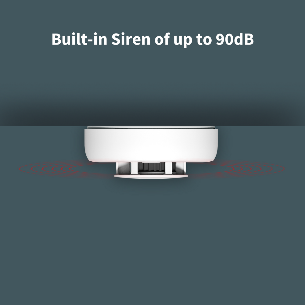 Smart Gas Detector has a loud in-built siren of up to 85dB.