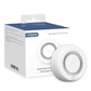 Smart Gas Detector beside its packaging on a white background