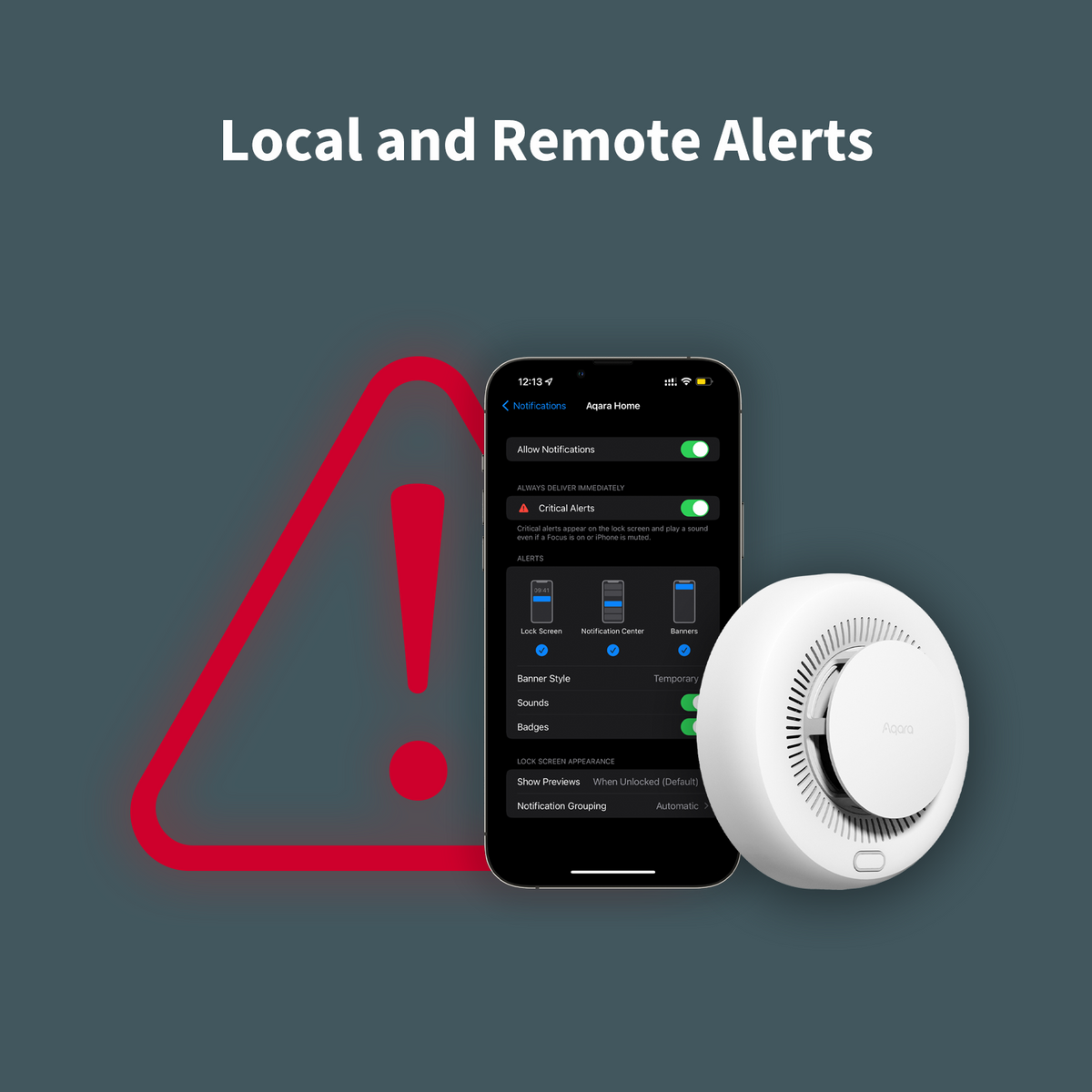 Manual test button for weekly self-check and silence button for false alarms