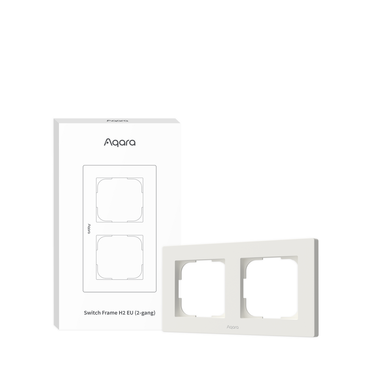 Two gang frame in sophisticated grey finish for coordinating with H2 series grey switches