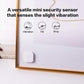 Temperature & Humidity Sensor T1 mounted on a painting with a text describing its tilt and vibration detection options