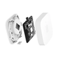 Vibration sensor T1 with white its components and black circuit board on a white background