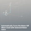 Water Leak Sensor T1 automatically turns the water off when used with solenoid water valve