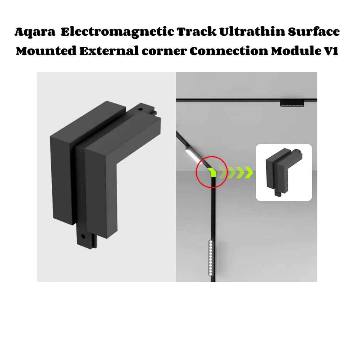 A detailed product shot of the Aqara V1 Embedded Track Plastering Version (1m), showcasing its grey, minimalist profile designed for a flush, seamless integration into plastered ceilings. The 1-meter length is clearly indicated.