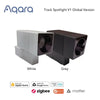 Aqara Track Spotlight V1 Global Version in white and grey on a white background with connectivity logos.