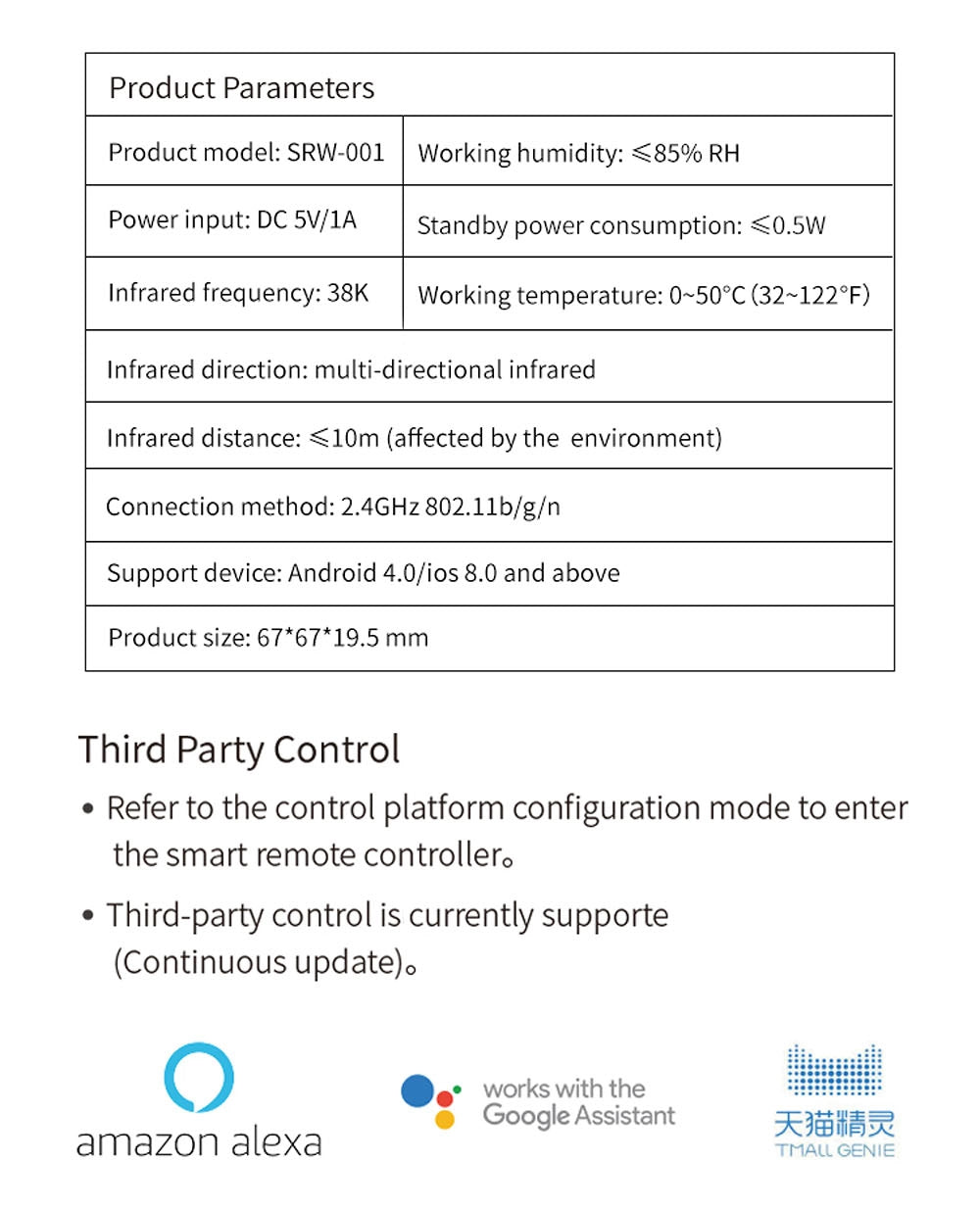 Zemismart IR Remote