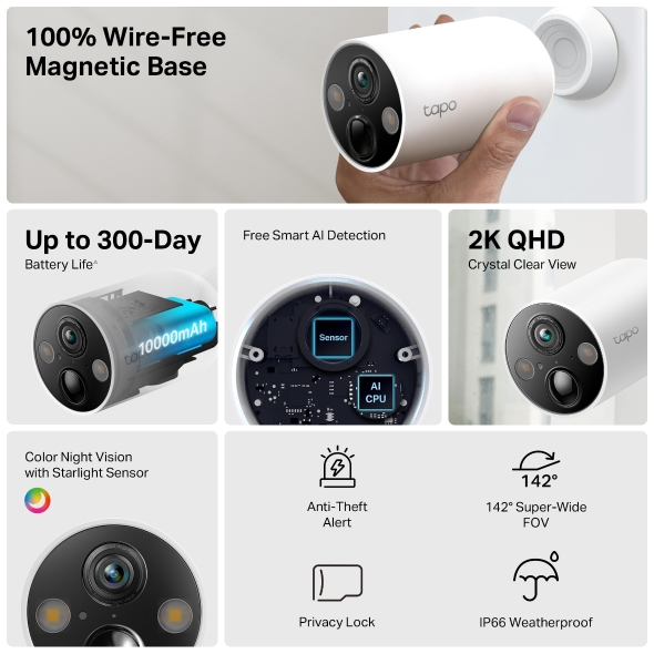 Tapo Smart Wire-Free Security Camera TC85