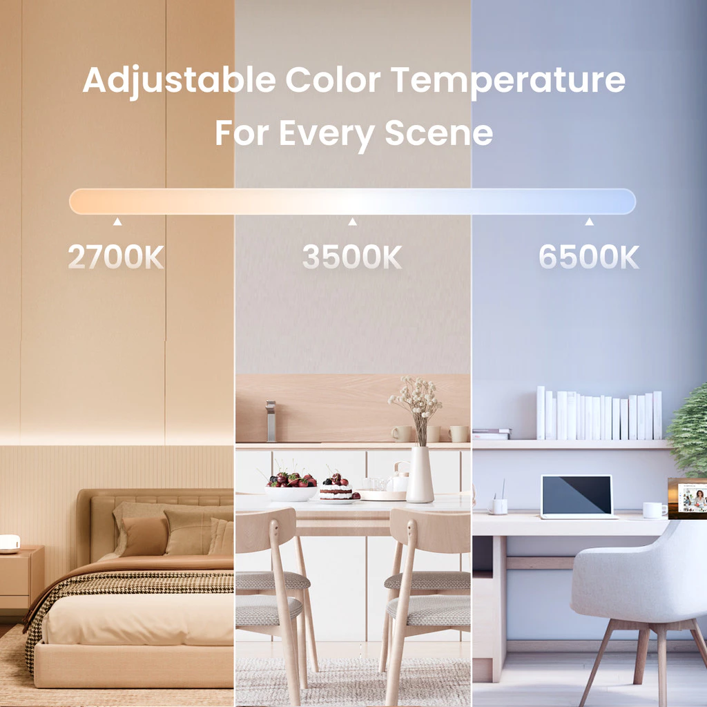 Soft 4000K neutral white light for comfortable everyday use