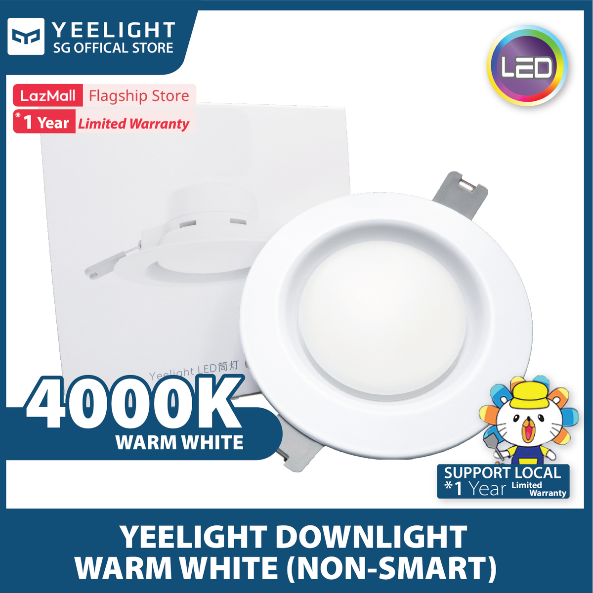 400 lumen output from 5W power consumption for energy efficient general illumination