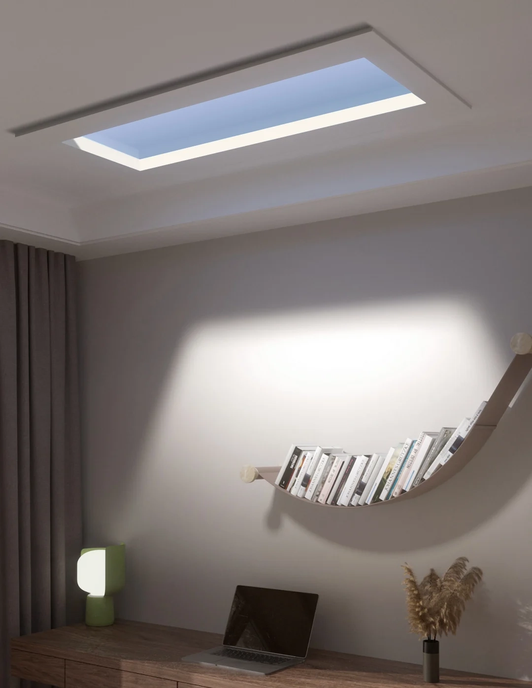 Easy installation—mounts directly to standard ceiling junction boxes