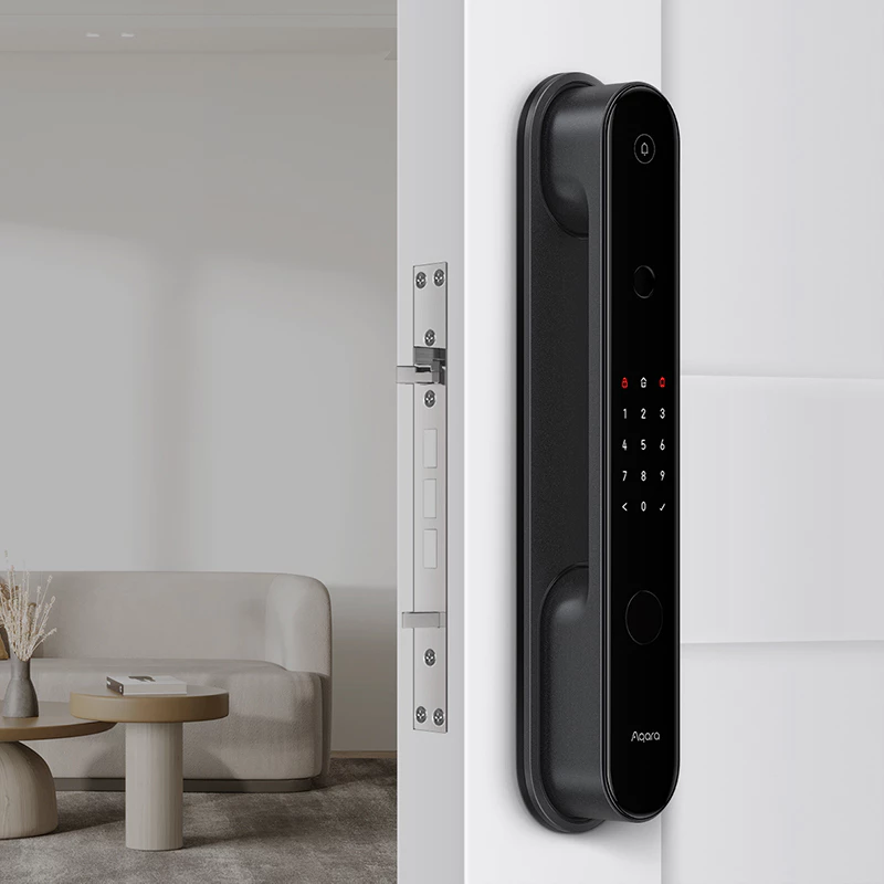 Keypad with fingerprint sensor.