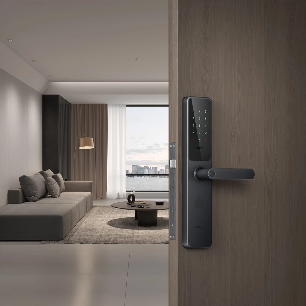 Unlock via Apple Home Key, fingerprint, PIN, NFC, or key.