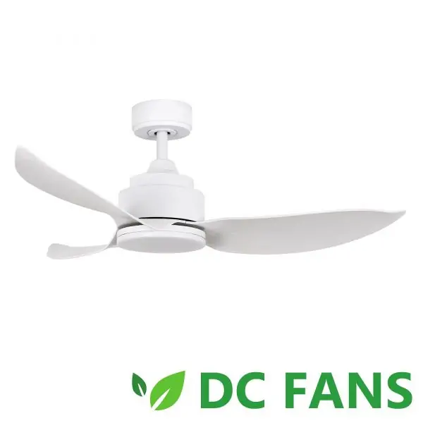 The ceiling fan is shown installed in a spacious Singapore living room, demonstrating its cooling efficiency with a 50% energy savings compared to conventional fans. The image emphasizes its 10-year motor warranty and suitability for living halls, dining areas, and bedrooms.