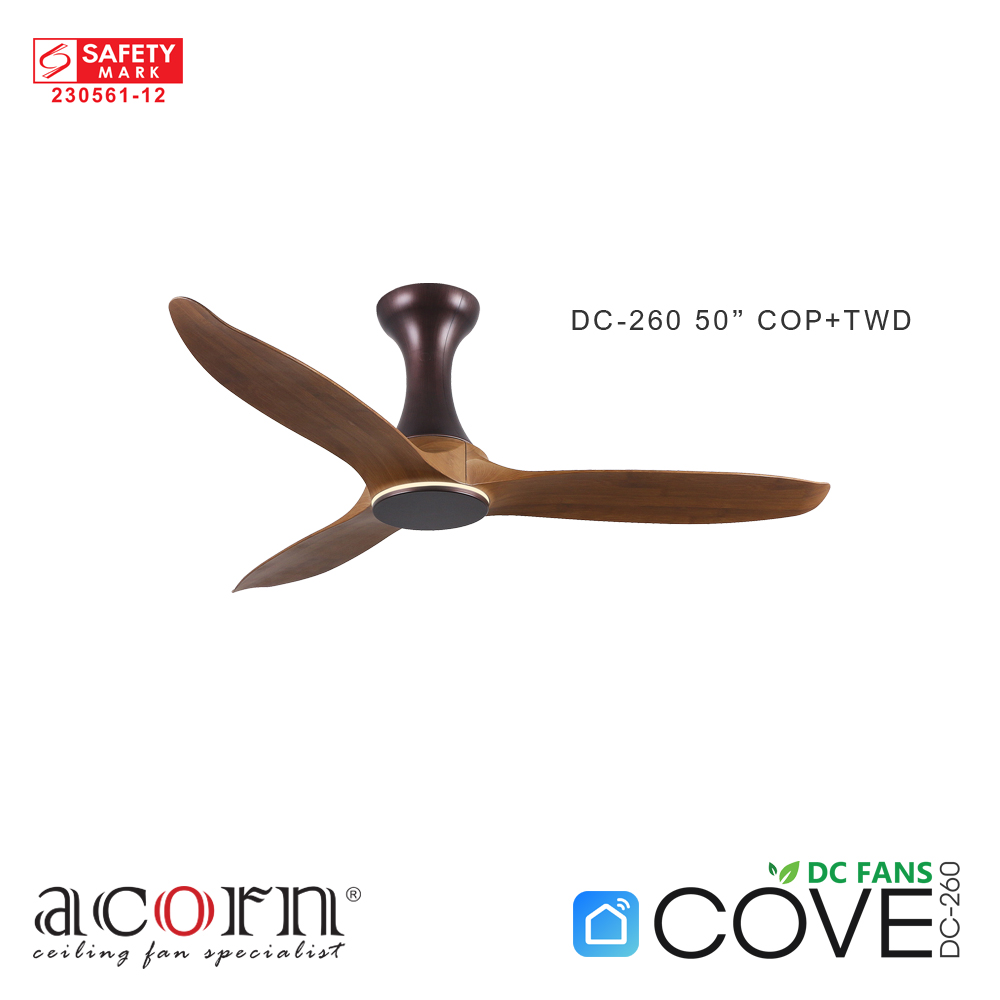 Smart DC ceiling fan with remote + Smart Life app control provides effortless airflow management from anywhere in your home