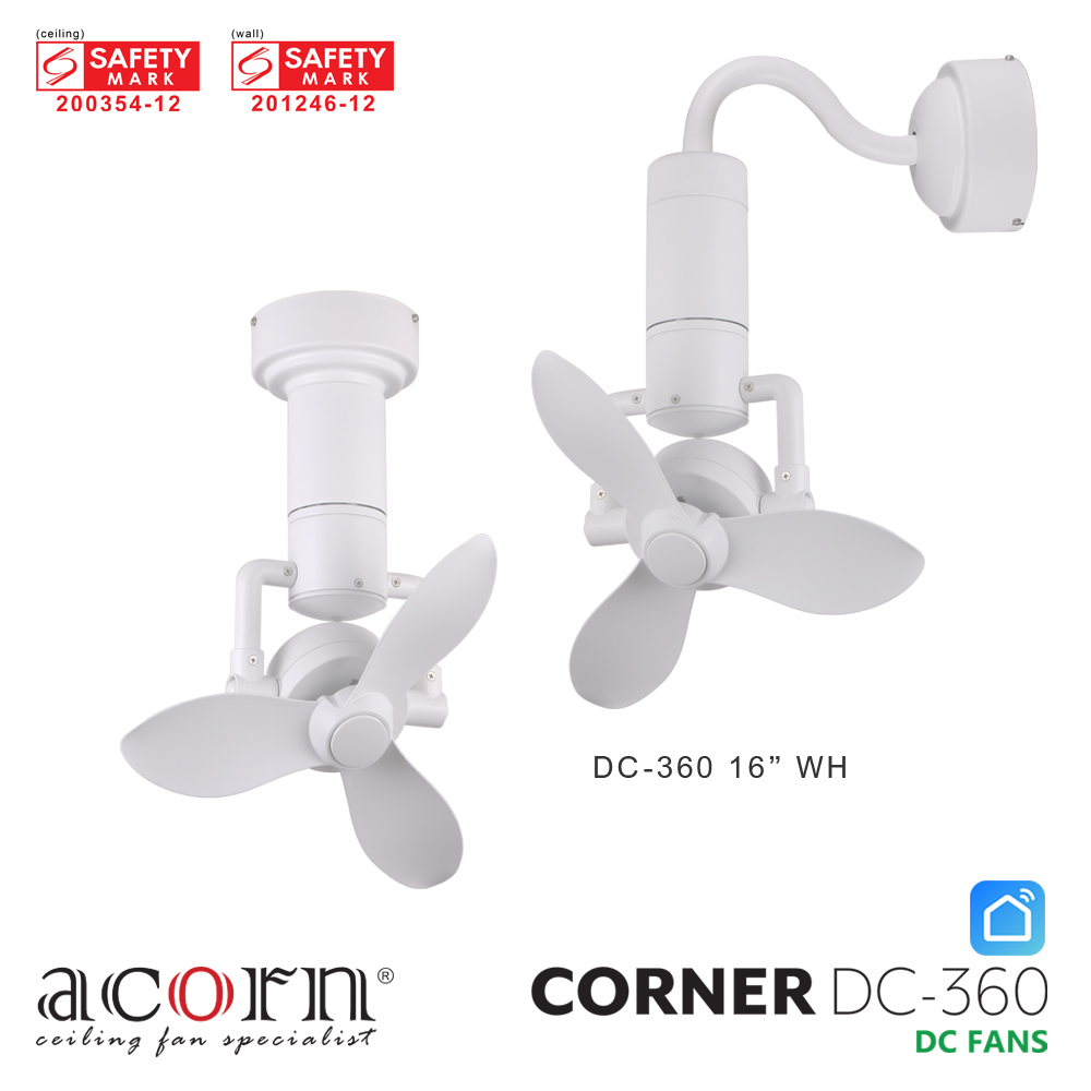 Acorn DC Corner Fan (16")