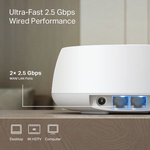 Tapo Whole Home Mesh Wifi 7 System Deco BE25 (BE5000)