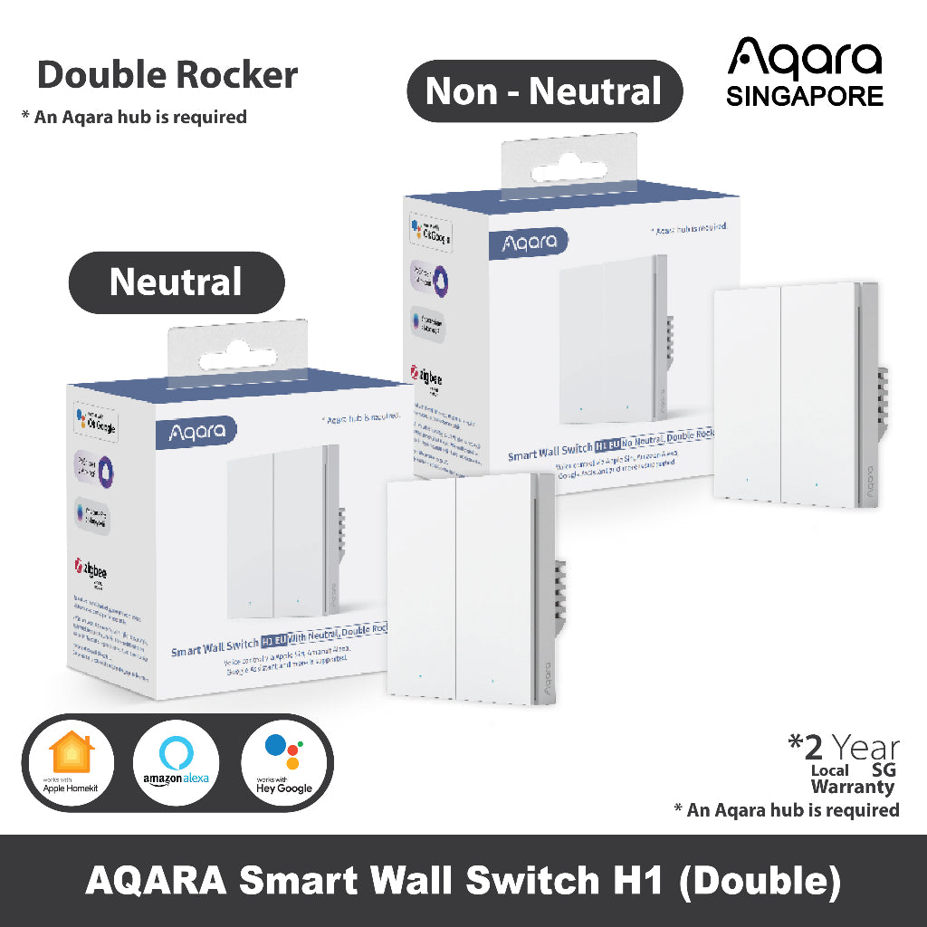 Aqara H1 Smart Wall Switch 3.0 (Double Rocker) - Techshow